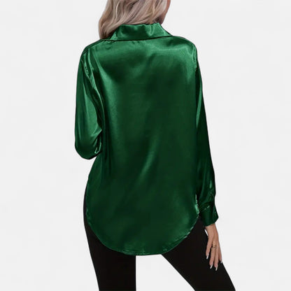 Velour Boutique | Women's Satin Blouse Glossy Elegance