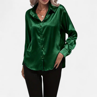 Velour Boutique | Women's Satin Blouse Glossy Elegance