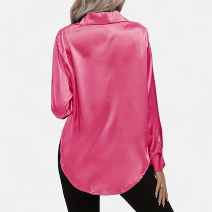 Velour Boutique | Women's Satin Blouse Glossy Elegance