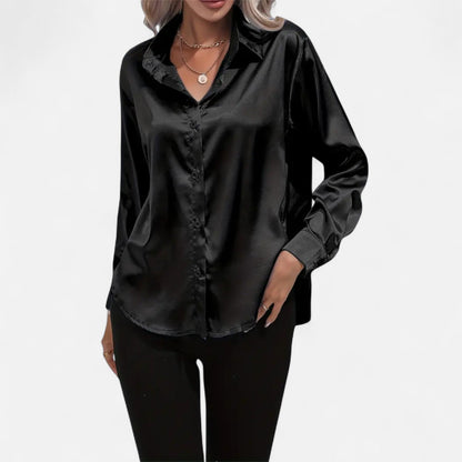 Velour Boutique | Women's Satin Blouse Glossy Elegance