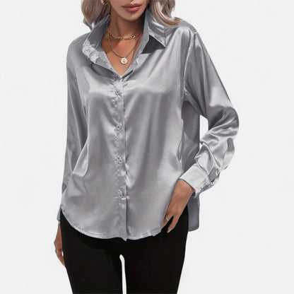 Velour Boutique | Women's Satin Blouse Glossy Elegance