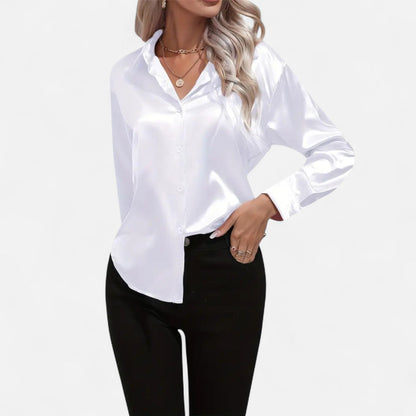 Velour Boutique | Women's Satin Blouse Glossy Elegance
