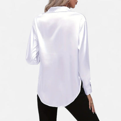 Velour Boutique | Women's Satin Blouse Glossy Elegance