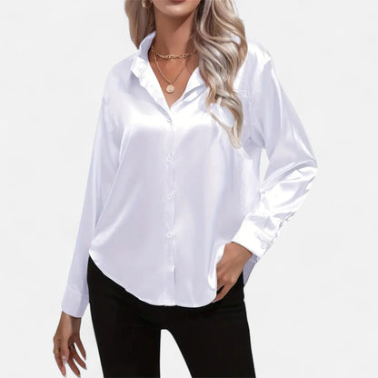 Velour Boutique | Women's Satin Blouse Glossy Elegance