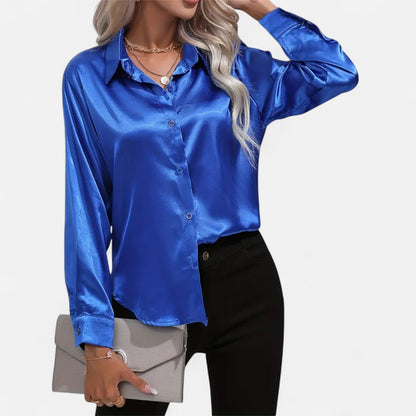 Velour Boutique | Women's Satin Blouse Glossy Elegance