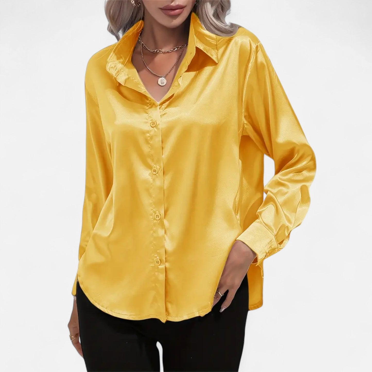 Velour Boutique | Women's Satin Blouse Glossy Elegance