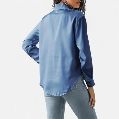 Velour Boutique | Women's Satin Blouse Glossy Elegance
