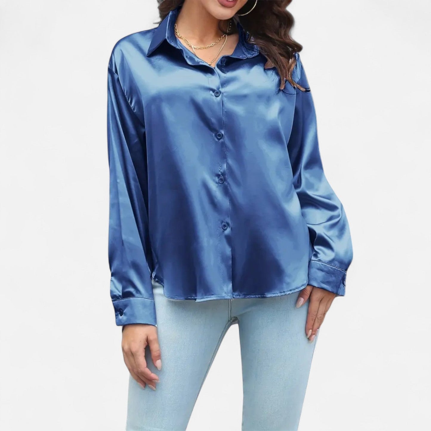 Velour Boutique | Women's Satin Blouse Glossy Elegance