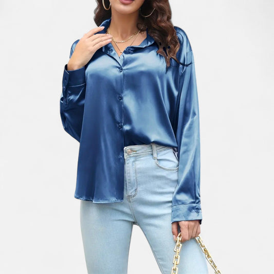 Velour Boutique | Women's Satin Blouse Glossy Elegance