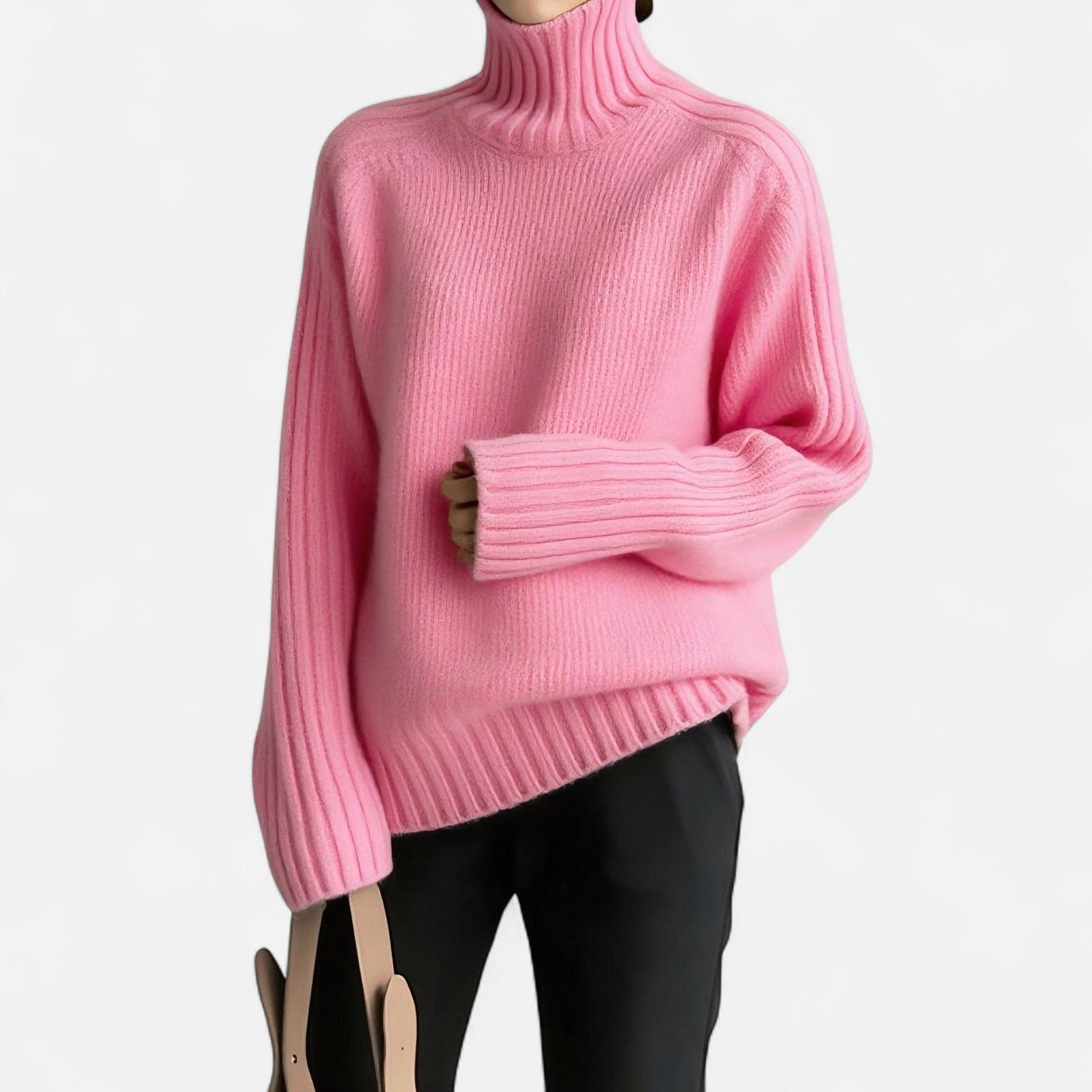 Velour Boutique | Women's Knit Turtleneck Sweater Solid Colour Style
